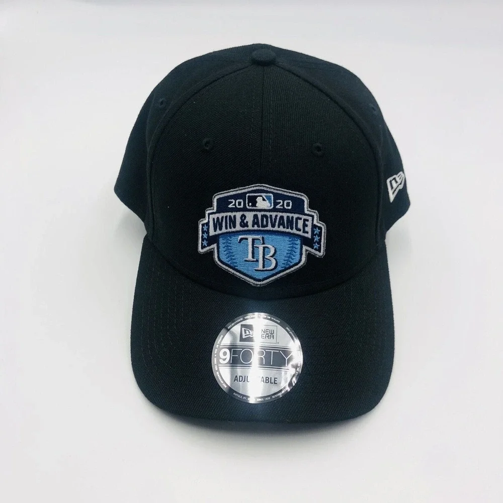 New Era 9FORTY Tampa Bay Rays 2020 Win & Advance Postseason Hat Black Adjustable
